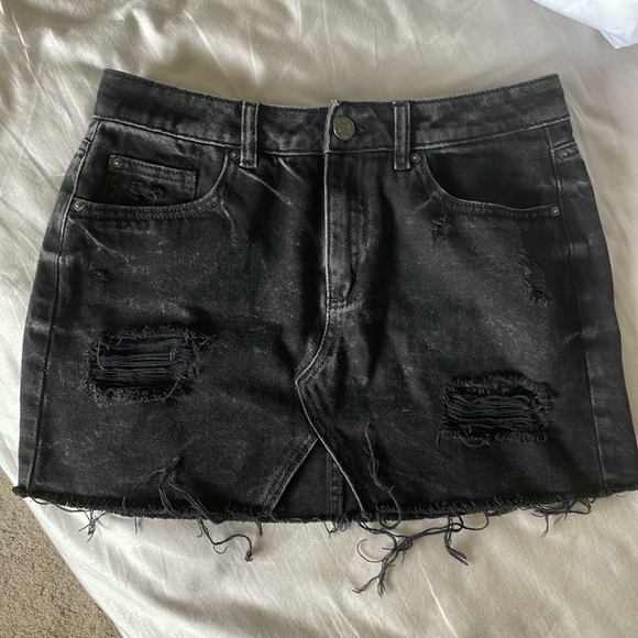Garage Denim Mini Skirt - Picture 1 of 4